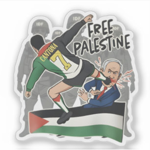 Gebt Netanyahu den Laufpass Freies Palästina Karik Aufkleber