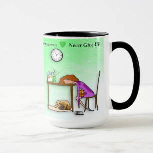 Gebt nie die Lyme-Krankheit Krieger-Kaffee-Tasse a Tasse