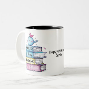Gebucht & Beschäftigt Lesetasse Lustiger Introve Zweifarbige Tasse