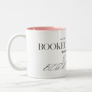 Gebucht, beschäftigt und gesegnet Keramik-Tasse Zweifarbige Tasse