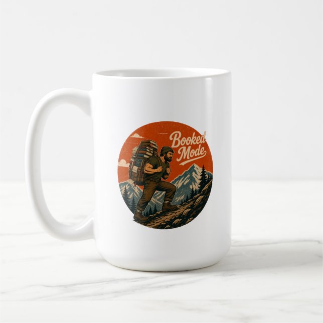 Gebuchter Modus Vintage-Lesebechermug Kaffeetasse (Links)
