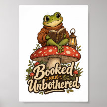 Gebuchter und ungestörter Frosch beim Lesen von Bü