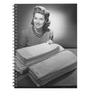 Gebügeltes Leinen und Tücher Notizblock