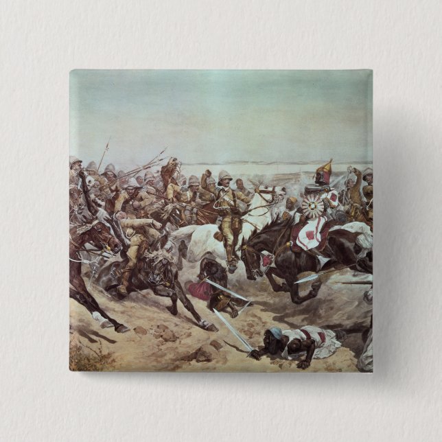 Gebühr der 21. Lancers in Omdurman 2 Button (Vorderseite)