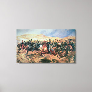 Gebühr der hellen Brigade Leinwanddruck