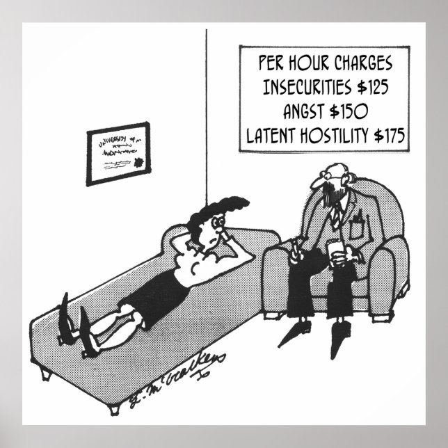 Gebührenordnung für Psychiater Poster (Vorne)