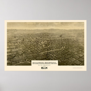 Gebührenzählungen, panoramische Karte M.Ü.s - 1904 Poster