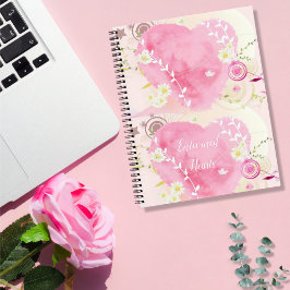 Gebundene Herzen - Rosa Notizbuch