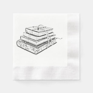Gebundener Klassiker bucht literarische Serviette