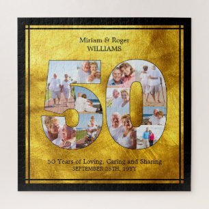 Gebürstete Goldene Hochzeit 50 Foto Collage