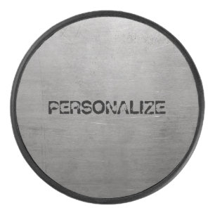Gebürstete Metallbeschaffenheit Eishockey Puck