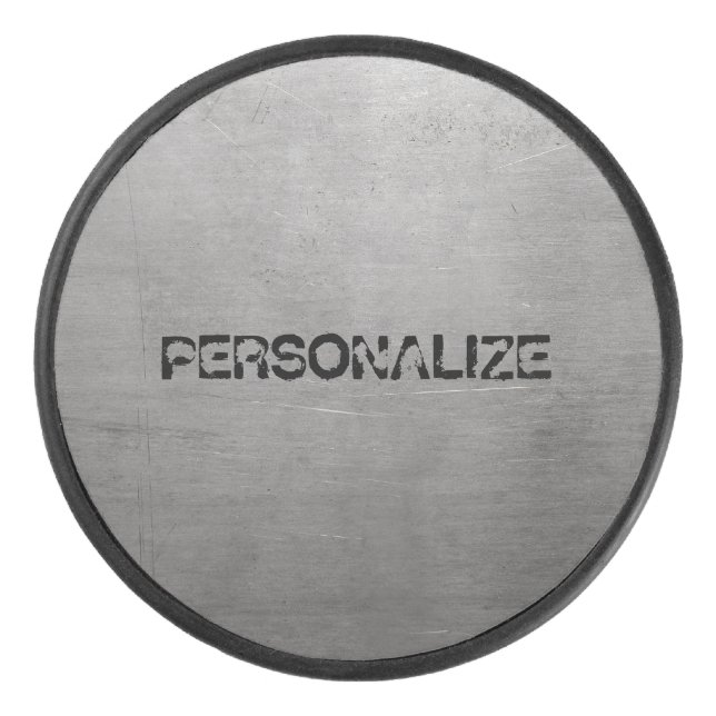 Gebürstete Metallbeschaffenheit Eishockey Puck (Vorderseite)