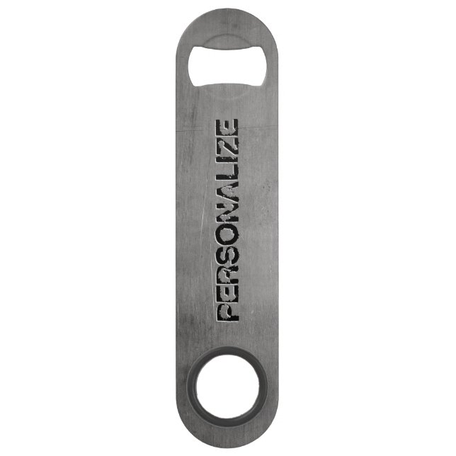 Gebürstete Metallbeschaffenheit Speedflaschenöffner (Vorderseite)