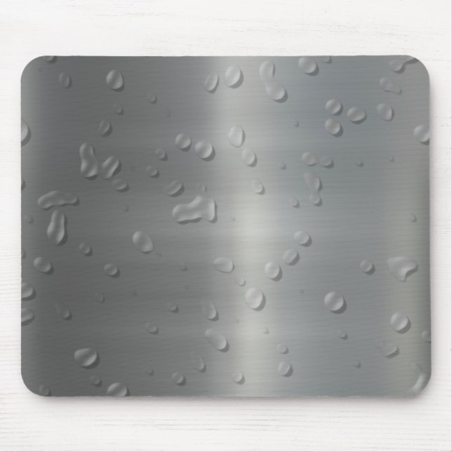 gebürstete Metallwaterdrops Mousepad (Vorne)