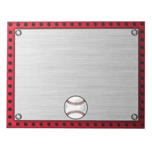 Gebürsteter Aluminiumblick Baseball Notizblock