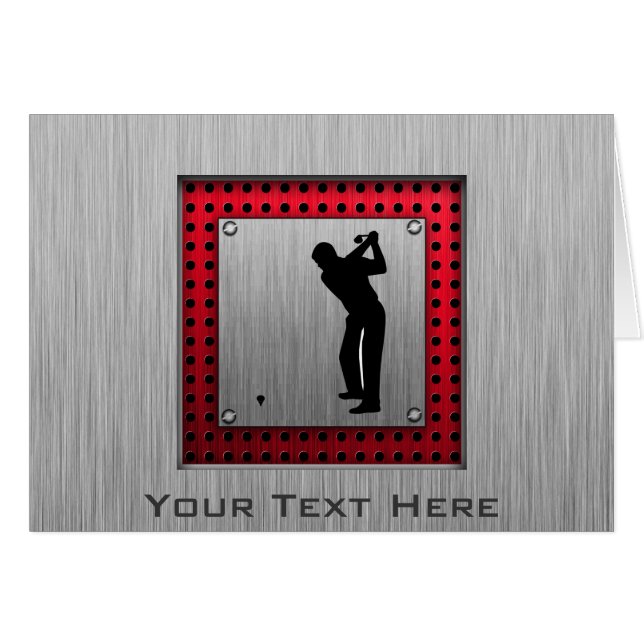 Gebürsteter Aluminiumblick Golfspieler (Vorderseite (Horizontal))