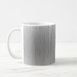 Gebürsteter AluminiumEdelstahl gemasert Kaffeetasse