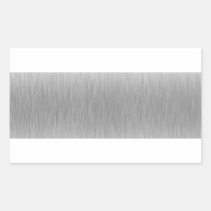 Gebürsteter AluminiumEdelstahl gemasert Rechteckiger Aufkleber