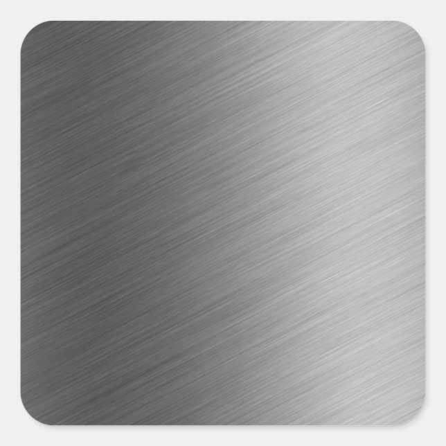 Gebürsteter Aluminiummetallblick Quadratischer Aufkleber (Vorderseite)