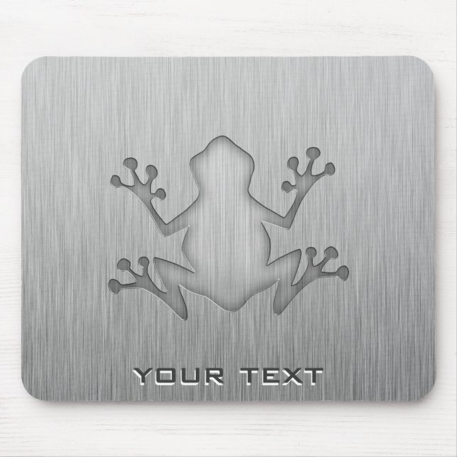 Gebürsteter Metallblick Frosch Mousepad (Vorne)