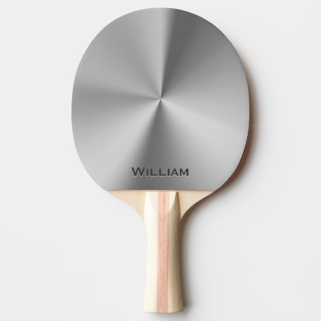 Gebürsteter Metallpersonalisierter Name Tischtennis Schläger (Vorderseite)