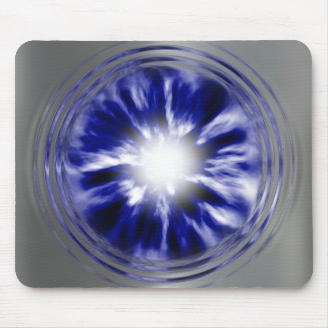 gebürsteter silberner Wormhole 2 Mousepad (Vorne)