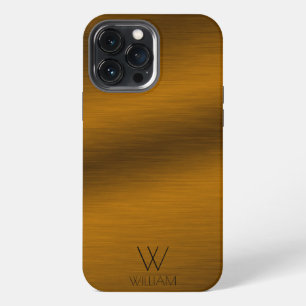 Gebürstetes Kupfer Minimalistisches Personalisiert iPhone 13 Pro Max Hülle