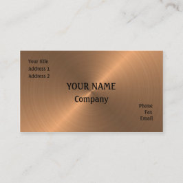 Gebürstetes Kupfer Visitenkarte