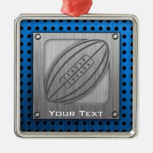 Gebürstetes Metall-Blick Rugby Ornament Aus Metall