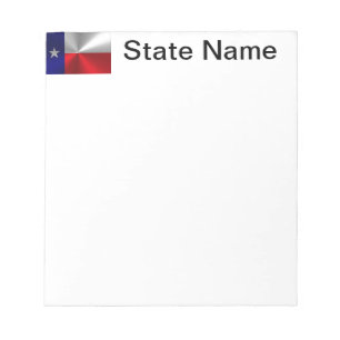 Gebürstetes Metall Texas Flagge Notizblock