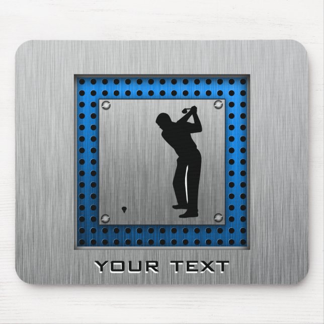 Gebürstetes Metallblick Golf Mousepad (Vorne)