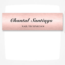 Gebürstetes Roségold Professionelle Identifikation Namensschild