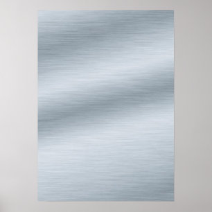Gebürstetes Silber-Look Hintergrundkunstwerk Poster