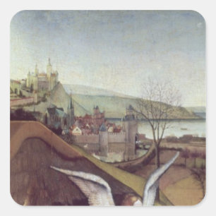Geburt Christi, c.1425 Quadratischer Aufkleber