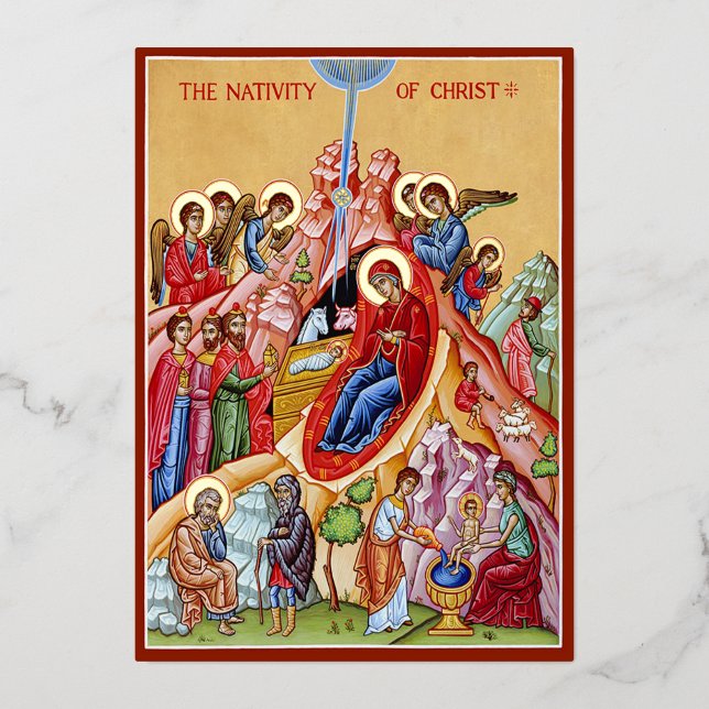 Geburt Christi Folieneinladung (Vorderseite)