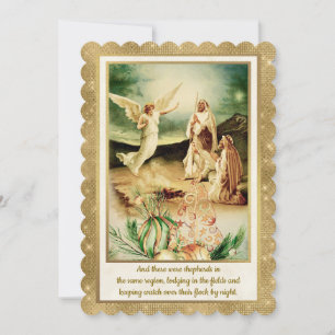 Geburt Christi Hirten & Engel Goldenes Weihnachten