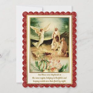 Geburt Christi Hirten & Engel Goldenes Weihnachten