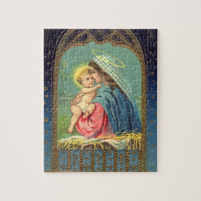 Geburt Christi Mary, die das Baby Jesus hält (Vertikal)