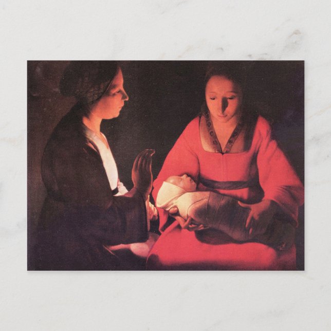 Geburt Christi von Georges de La Tour Postkarte (Vorderseite)