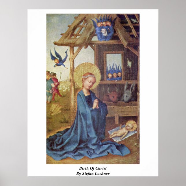 Geburt Christi von Stefan Lochner Poster (Vorne)