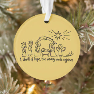 Geburt Christi Weihnachten Christliche Familie pas Ornament