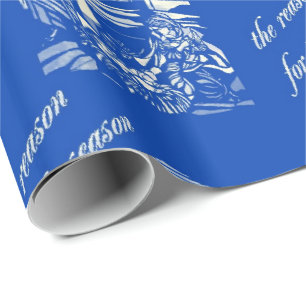 Geburt Christis-beflecktes Glas blau Geschenkpapier