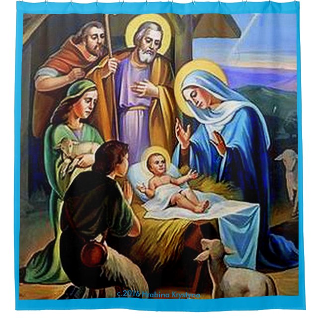 GEBURT CHRISTIS-DUSCHVORHANG #1 DUSCHVORHANG (Vorderseite)
