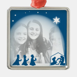 Geburt Christis-Grenze Silbernes Ornament