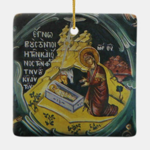 Geburt Christis-Ikonen-Verzierung Keramikornament