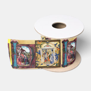 GEBURT CHRISTIS-MONOGRAMM-PERGAMENT SATINBAND