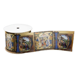 GEBURT CHRISTIS-MONOGRAMM-PERGAMENT SATINBAND