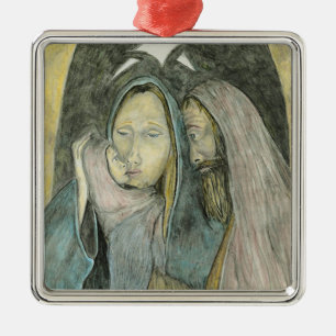 Geburt Christis-religiöses Weihnachten Jesuss Mar Ornament Aus Metall