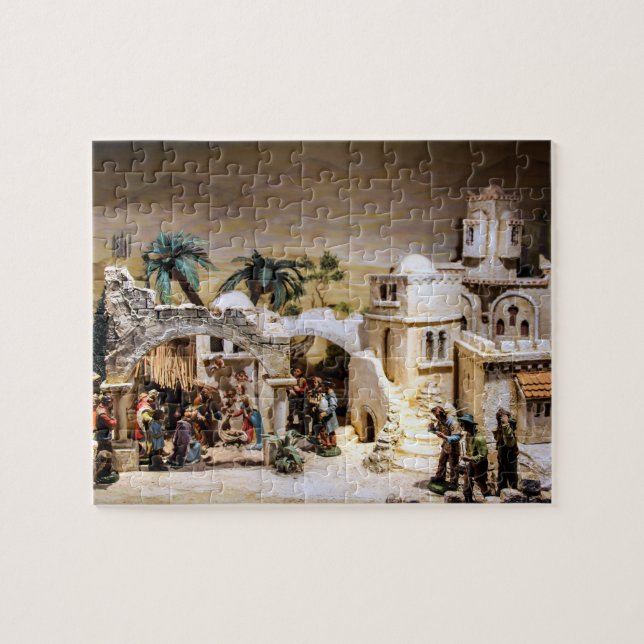 Geburt Christis-Szene gegründet für Weihnachten (Horizontal)