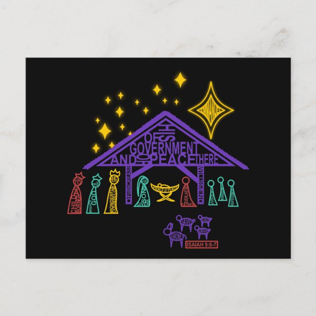 Geburt Christis-Szene - Jesaja-9:6 - Weihnachten 7 (Vorderseite)